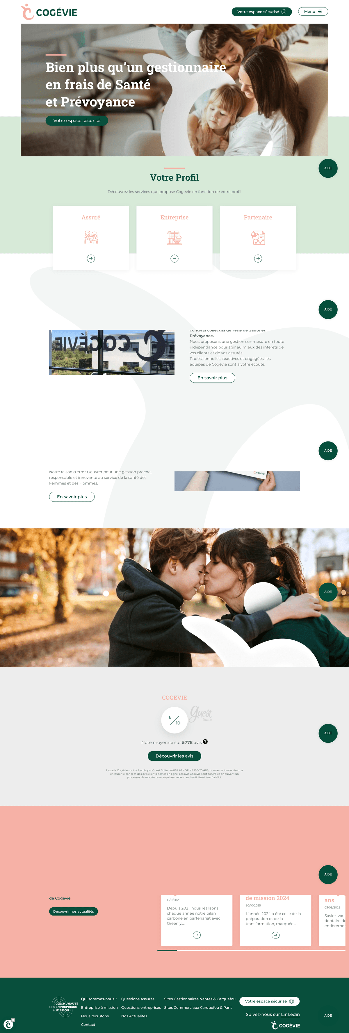 Capture d'écran du projet Cogévie